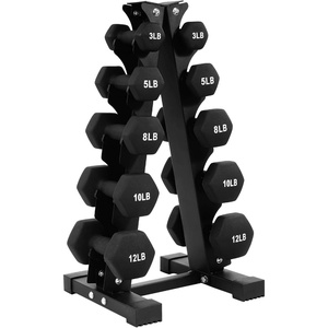 image:imageBalanceFrom Neoprene Dumbbell Set with Rack  NonSlip Strength Training Weights for Home Gym amp Fitness Equipment Multiple Sizes76LBS