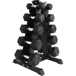 image:imageBalanceFrom Premium Rubber Encased Hex Dumbbell Sets 46LBS Set 60LBS Set 100LBS Set5Pair Set with ARack 150 lbs