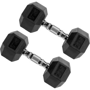 image:imageSignature Fitness Rubber Coated Hex Dumbbells Hand Weights for Exercises and Fitness Home Gym 550 lbs Pairs25 lbs Pair