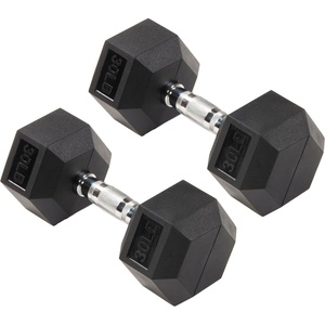image:imageSignature Fitness Rubber Coated Hex Dumbbells Hand Weights for Exercises and Fitness Home Gym 550 lbs Pairs30 lbs Pair
