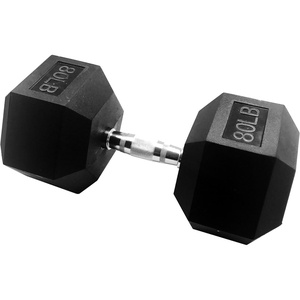 image:imageSignature Fitness Rubber Coated Hex Dumbbells Hand Weights for Exercises and Fitness Home Gym 550 lbs Pairs80 lbs Single
