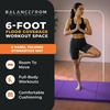 image:imageBalanceFrom 6x2 Feet 3Panel Folding Gymnastics Mat  15Inch Thick Pad with Vinyl Surface and Carrying Handles for Tumbling Yoga Pilates Home Workouts and Martial ArtsPurple