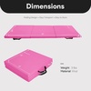 image:imageBalanceFrom 6x2 Feet 3Panel Folding Gymnastics Mat  15Inch Thick Pad with Vinyl Surface and Carrying Handles for Tumbling Yoga Pilates Home Workouts and Martial ArtsPink