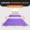 image:imageBalanceFrom 6x2 Feet 3Panel Folding Gymnastics Mat  15Inch Thick Pad with Vinyl Surface and Carrying Handles for Tumbling Yoga Pilates Home Workouts and Martial ArtsPurple