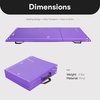 image:imageBalanceFrom 6x2 Feet 3Panel Folding Gymnastics Mat  15Inch Thick Pad with Vinyl Surface and Carrying Handles for Tumbling Yoga Pilates Home Workouts and Martial ArtsPurple