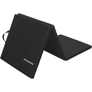 image:imageBalanceFrom 6x2 Feet 3Panel Folding Gymnastics Mat  15Inch Thick Pad with Vinyl Surface and Carrying Handles for Tumbling Yoga Pilates Home Workouts and Martial ArtsBlack